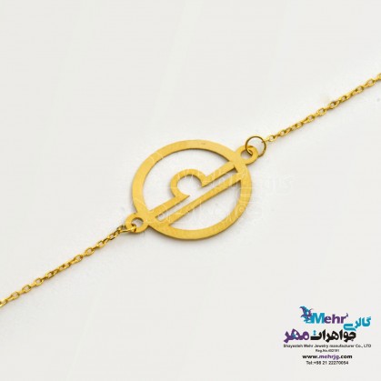 دستبند طلا - طرح ماه تولد مهر-MB1213